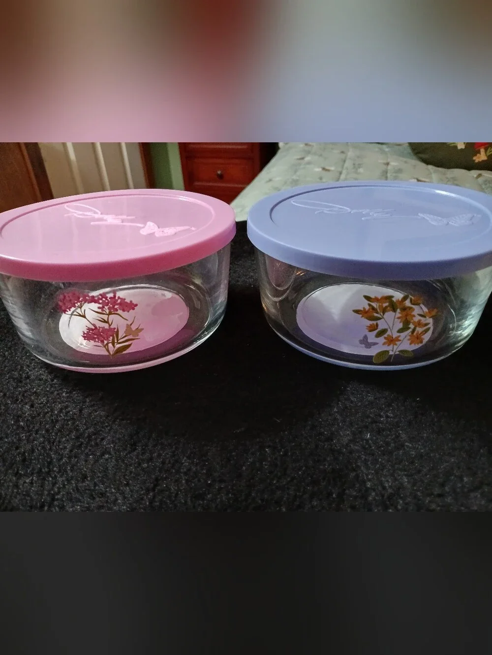 2026 DG Dolly Parton 16 oz Glass Food Storage Wildflowers NEW